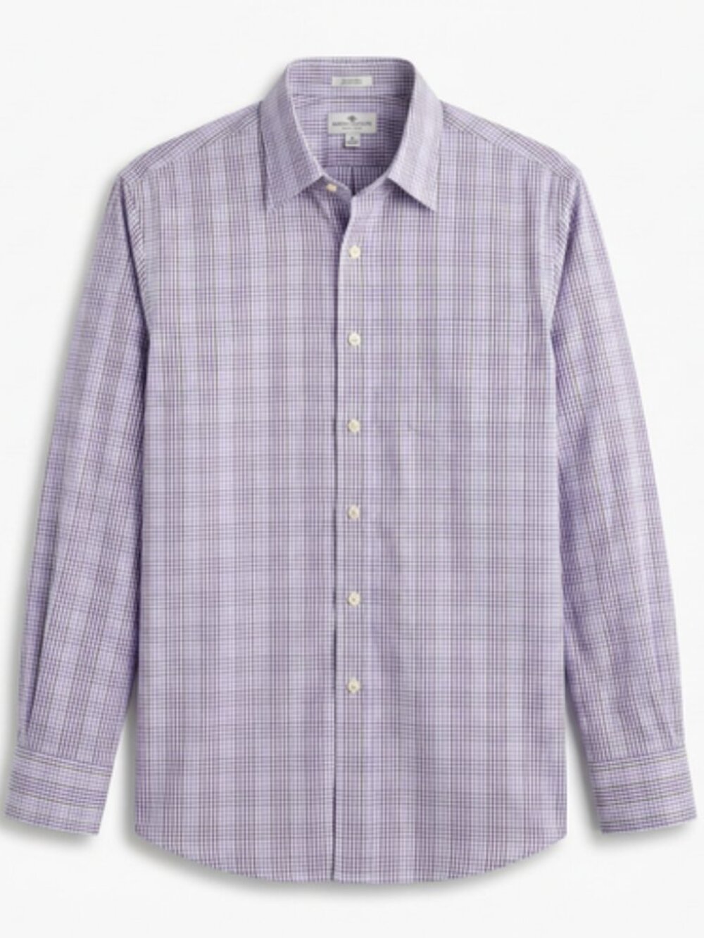 Peter Millar Button Down Shirt Mens Size Large Purple White Check Long Sleeve